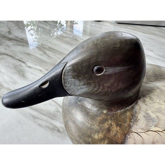 Wood Carved Duck Hand painted Signed Dorothy Wilcox Decoy 2015 - Picture 3 of 8